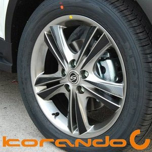 [ Korando C auto parts ] Carbon decal Wheel sticker